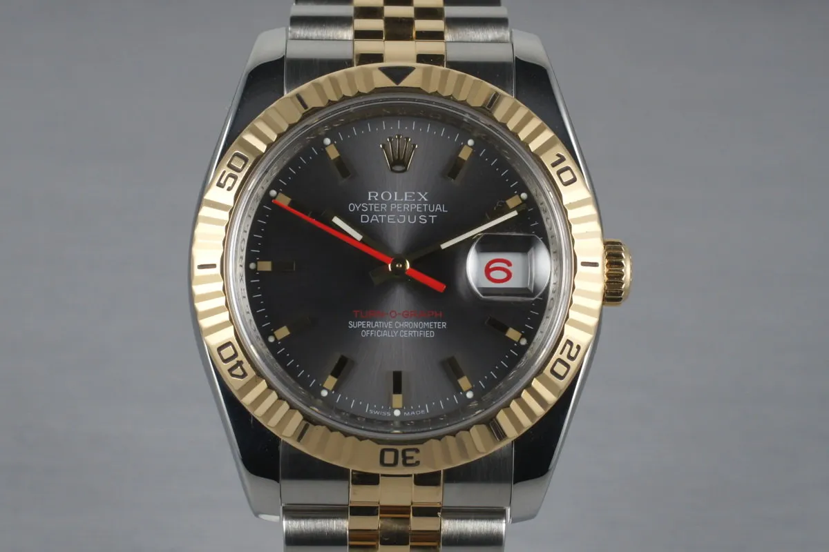 2005 Rolex Two Tone DateJust 116263 Turn-O-Graph with Box and Papers