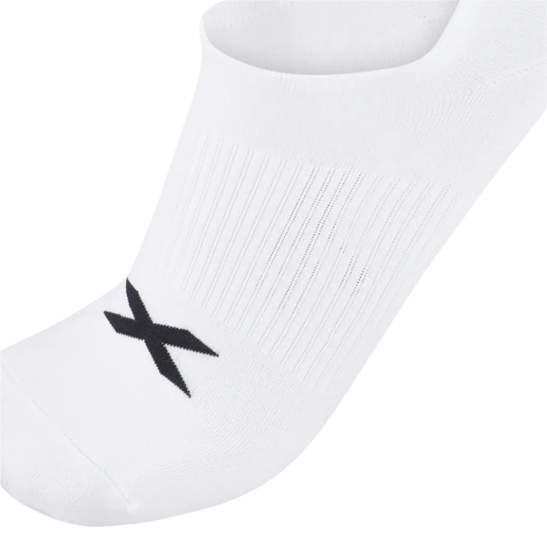 2XU - Invisible Sock 3 Pack - White/Black