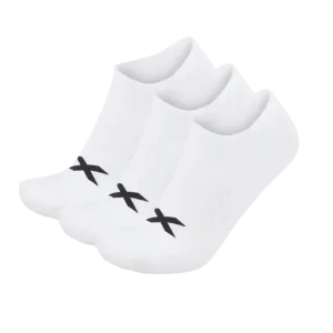 2XU - Invisible Sock 3 Pack - White/Black