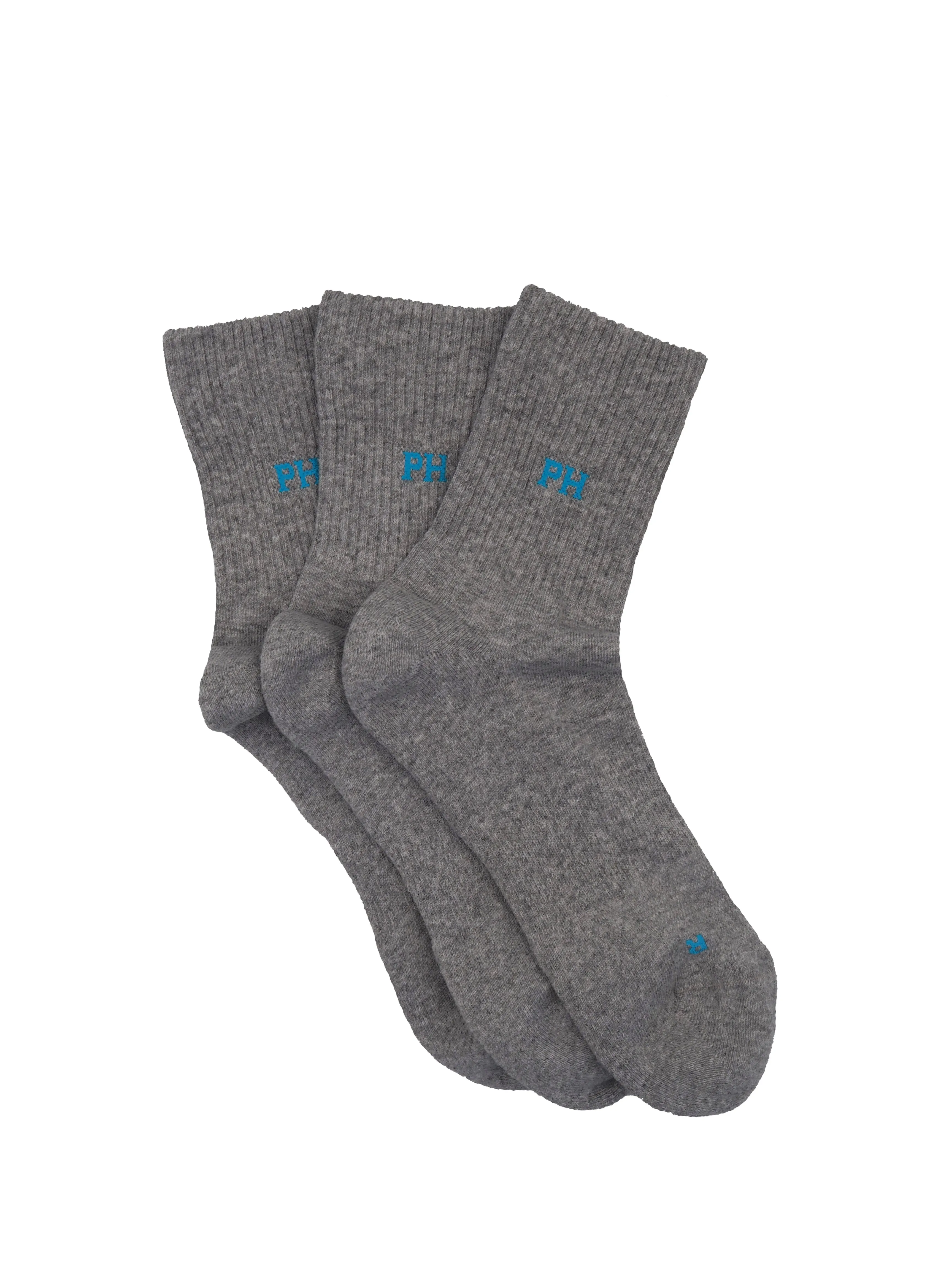 3 Pack Essential Quarter Men's Sport Socks - Grey