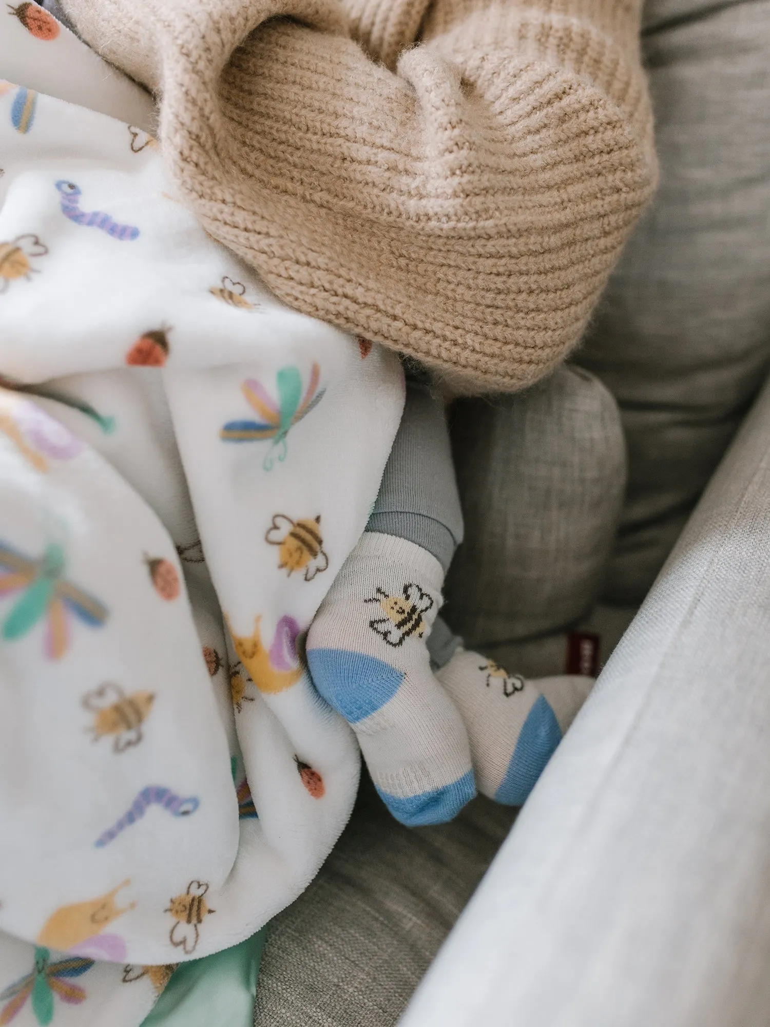 3-Pack Soft Durable Baby Socks Set - Love Bug