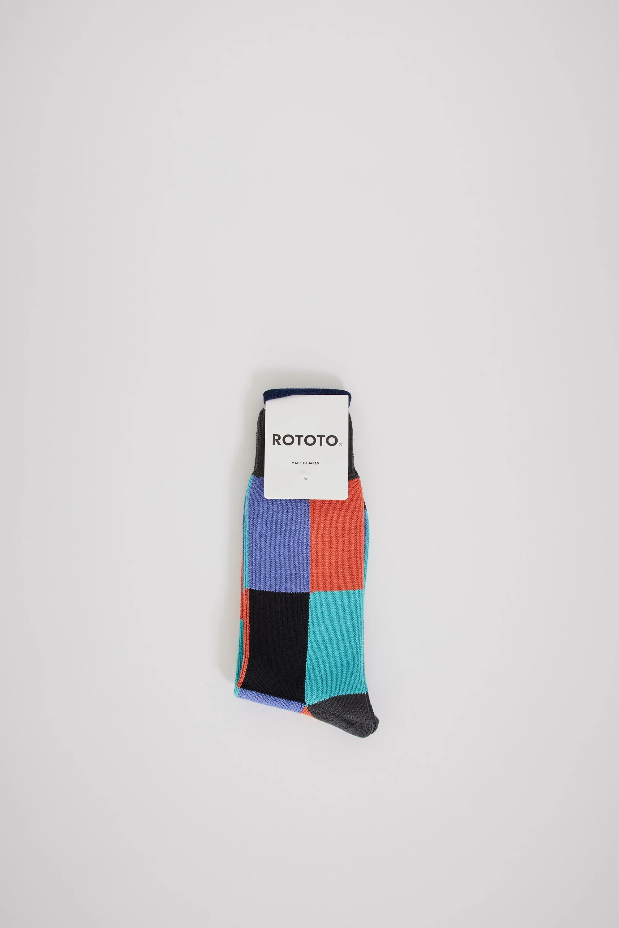 4 Panel Crew Socks Dark Grey/Cerulean/Light Green