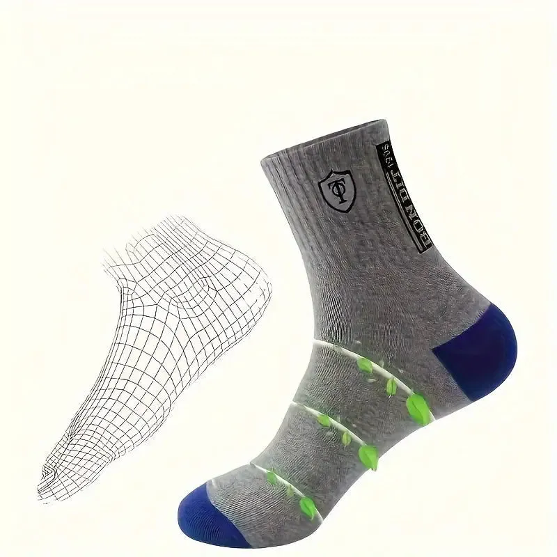 5-Pairs: Stylish Breathable Warm Crew Socks For Men