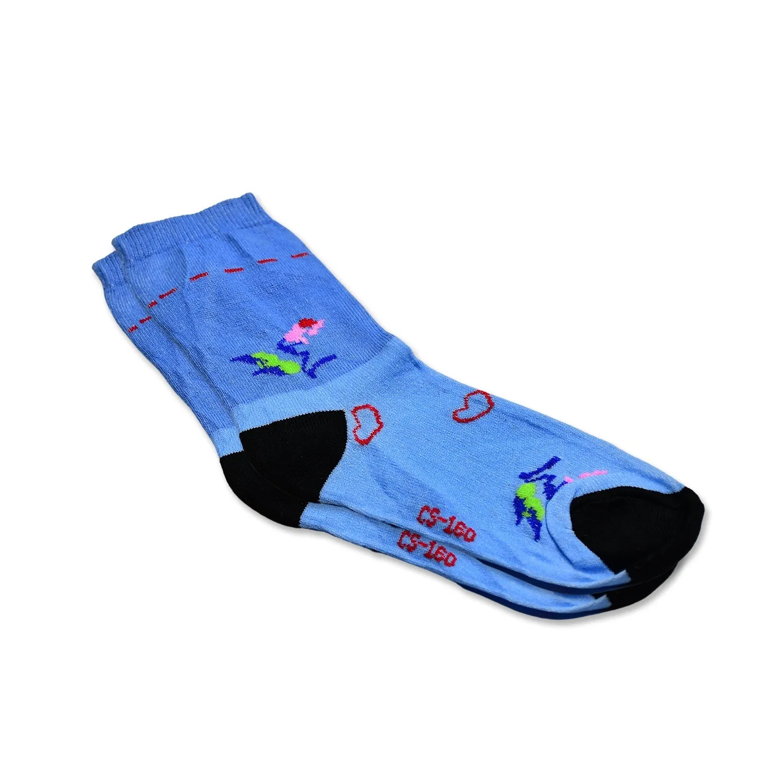 6357 1PAIR SOCKS PRINTED TRENDY MULTIPLE DESIGNER SOCKS