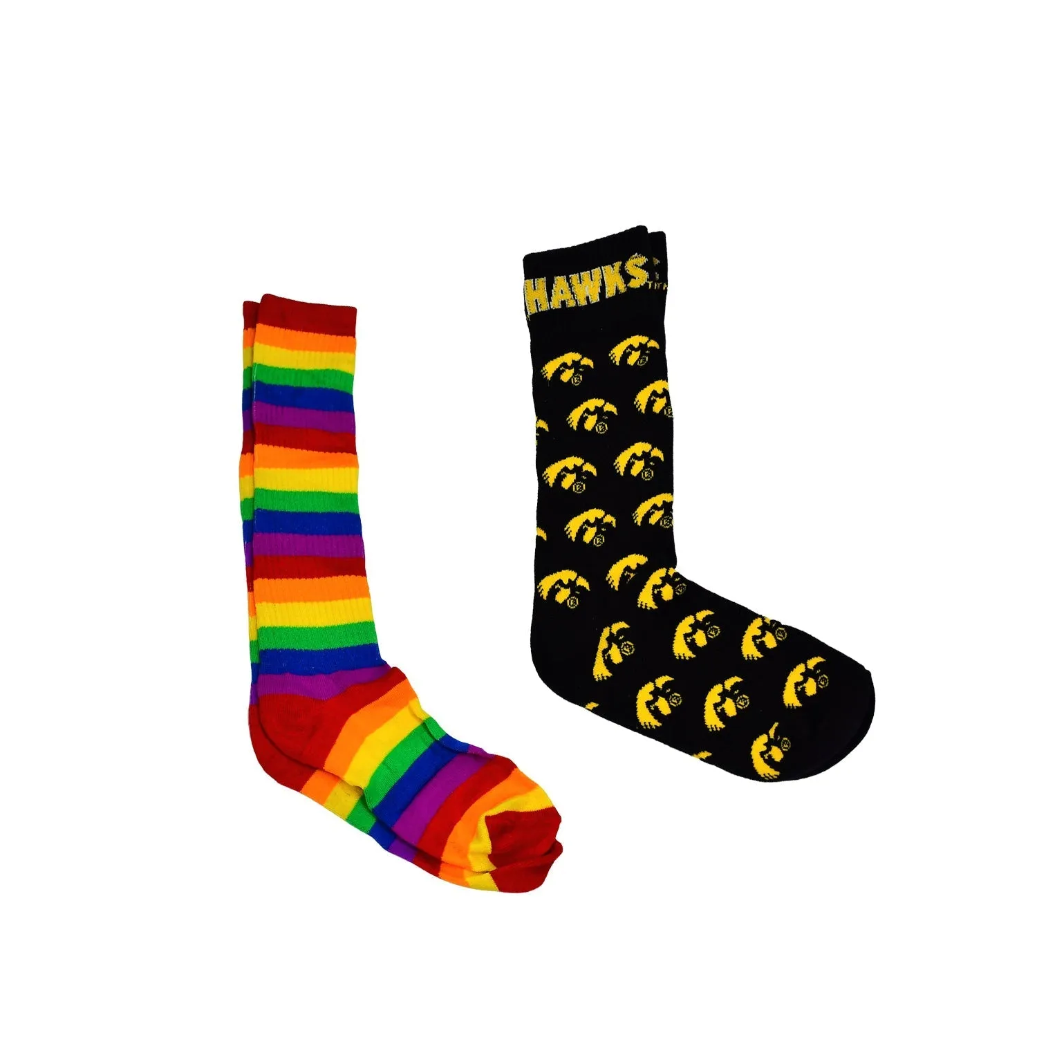 6366 1PAIR LONG PRINTED SOCKS MULTIPLE DESIGN SOCKS football socks.