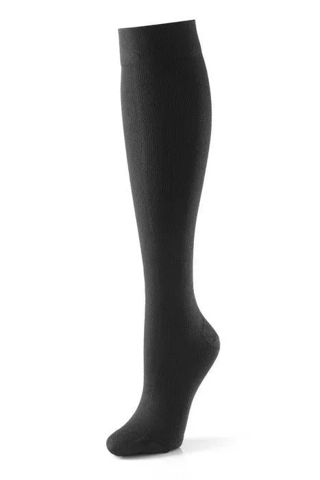 Activa Class 2 Unisex Ribbed Support Socks 18-24 mmHg Black XL