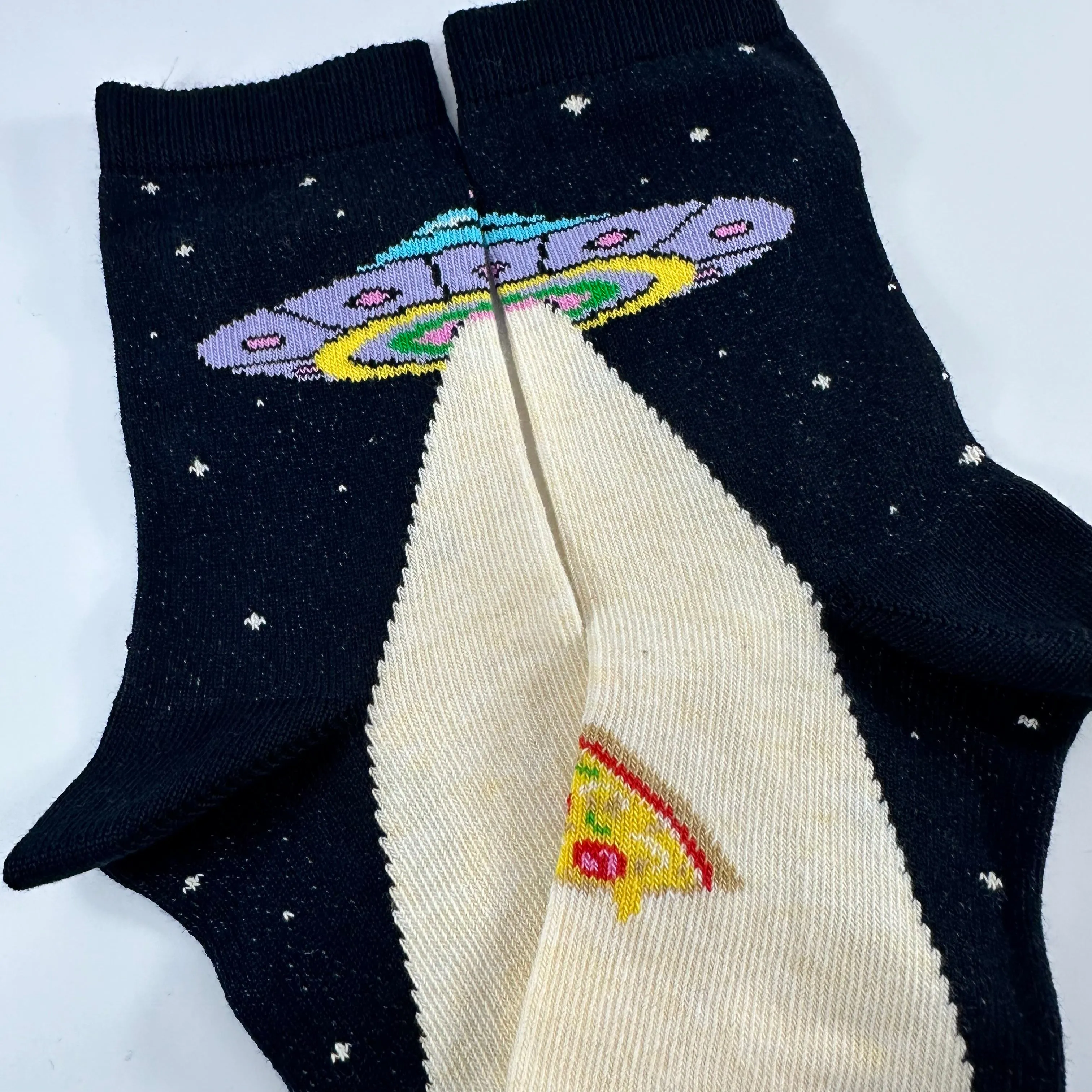 Alien Pizza Abduction Socks from the Sock Panda (Ages 3-7)