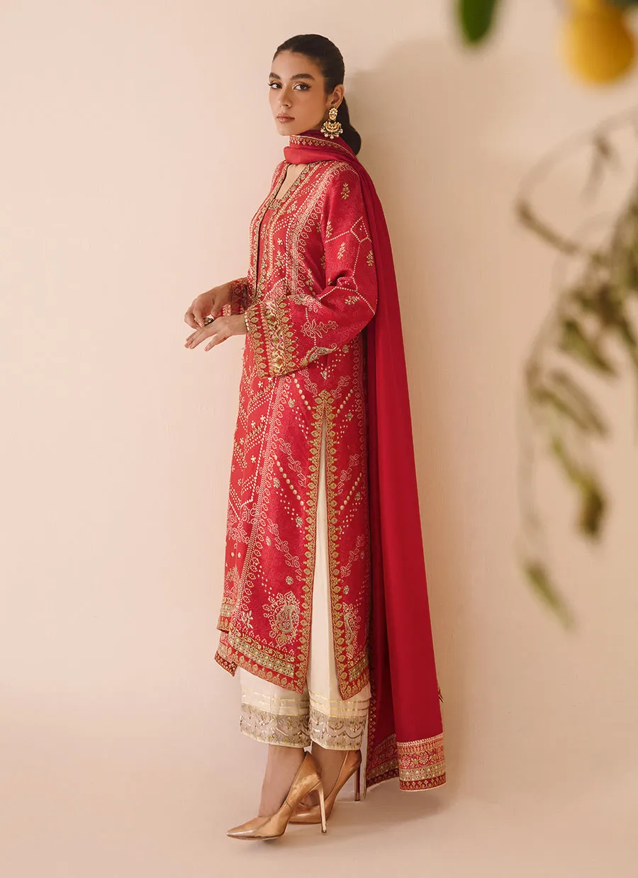 Aneeta Crimson Shirt And Dupatta