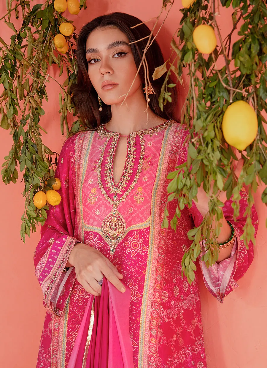 Asha Magenta Shirt And Dupatta