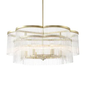 Azura 34" 6 Lights Pendant Light Brass Finish