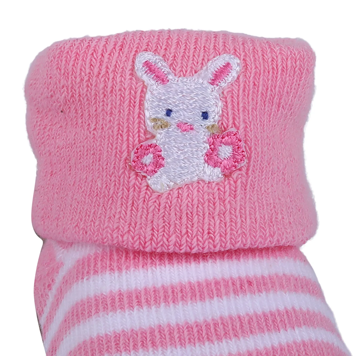 Baby Moo Bunny Polka Dotted Newborn Breathable Infant Cotton Socks - Pink