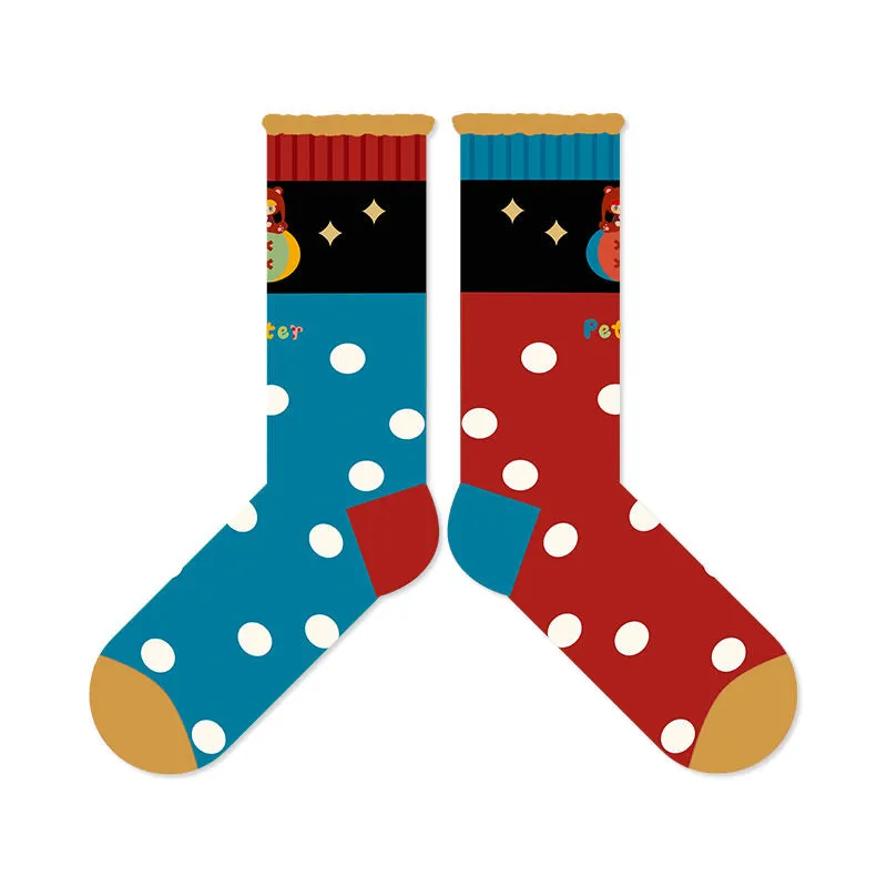 Beligogo Cute Cartoon Girl Ankle Socks: Soft, Breathable, and Non-Slip for All-Season Wear