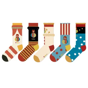 Beligogo Cute Cartoon Girl Ankle Socks: Soft, Breathable, and Non-Slip for All-Season Wear