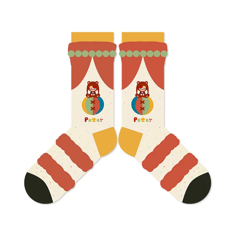 Beligogo Cute Cartoon Girl Ankle Socks: Soft, Breathable, and Non-Slip for All-Season Wear