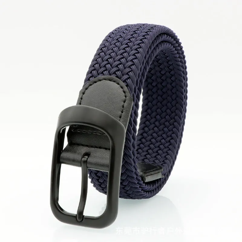 Belt Comfort and Casual Men's Leather Belt Elastic Elastic Woven Women's Belt