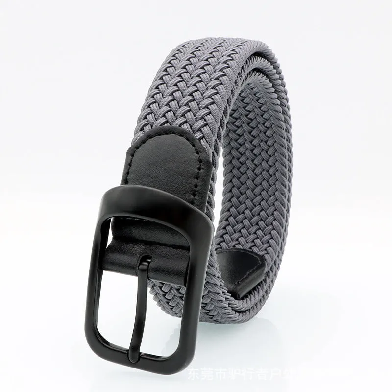 Belt Comfort and Casual Men's Leather Belt Elastic Elastic Woven Women's Belt