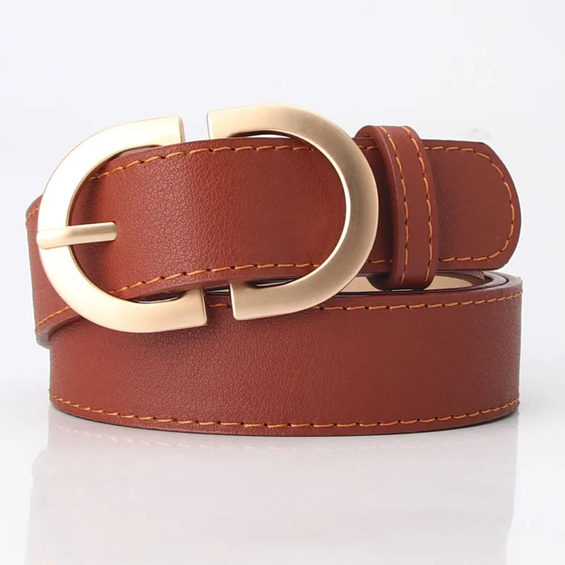 Belt Trendy Coat Belt Women's Simple Bare Waist Imitation Leather Belt