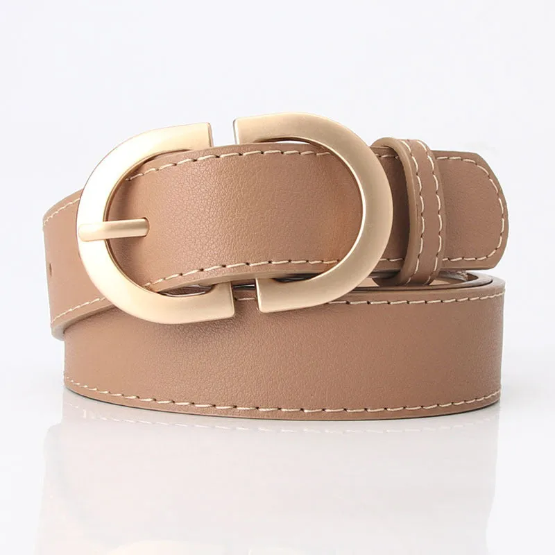 Belt Trendy Coat Belt Women's Simple Bare Waist Imitation Leather Belt