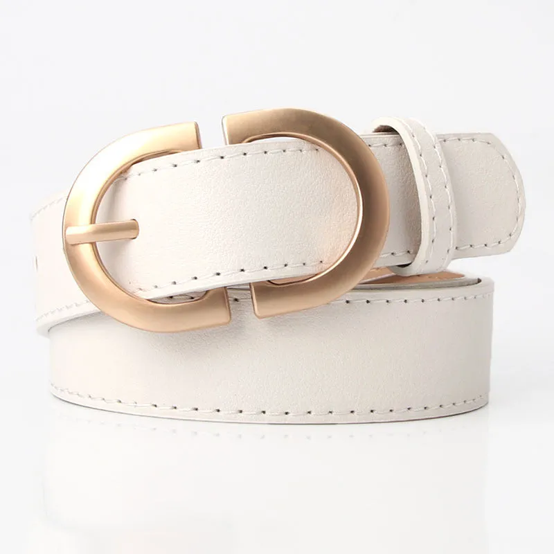 Belt Trendy Coat Belt Women's Simple Bare Waist Imitation Leather Belt