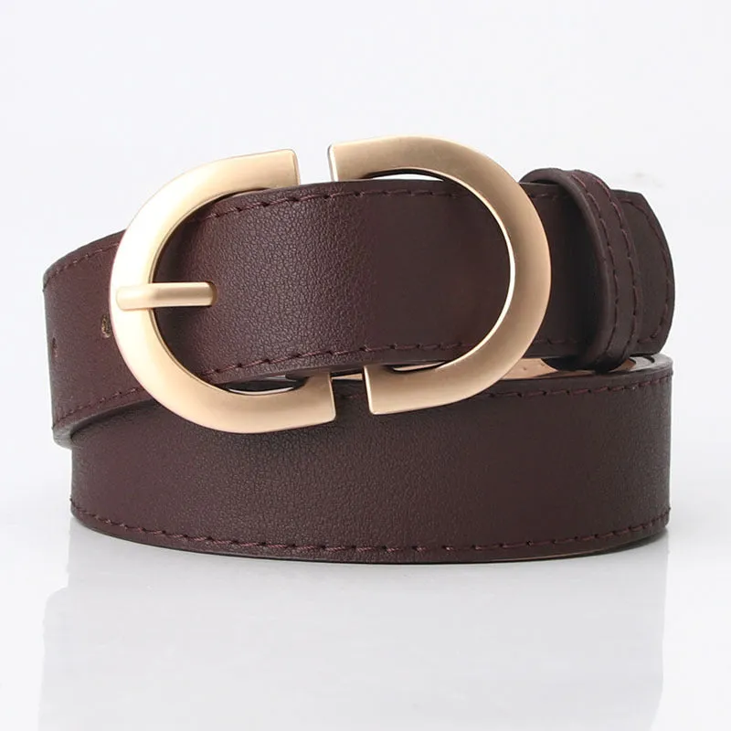 Belt Trendy Coat Belt Women's Simple Bare Waist Imitation Leather Belt