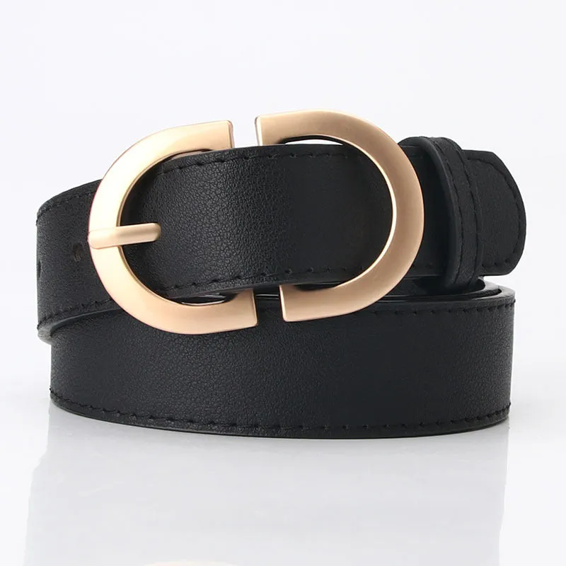 Belt Trendy Coat Belt Women's Simple Bare Waist Imitation Leather Belt