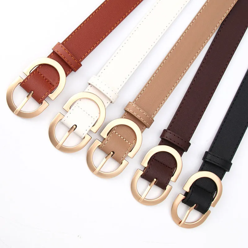 Belt Trendy Coat Belt Women's Simple Bare Waist Imitation Leather Belt