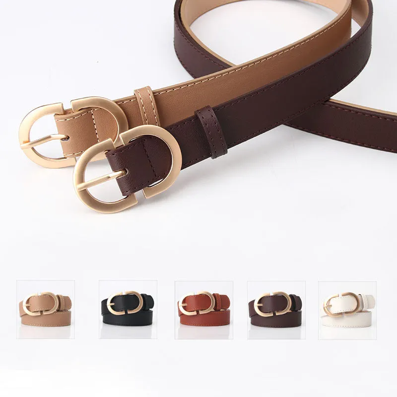 Belt Trendy Coat Belt Women's Simple Bare Waist Imitation Leather Belt