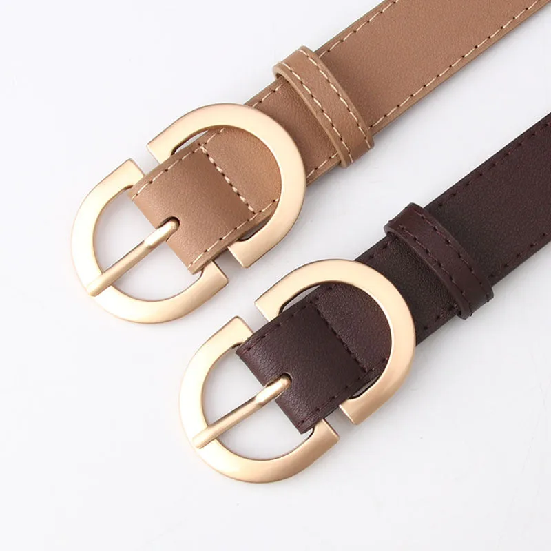 Belt Trendy Coat Belt Women's Simple Bare Waist Imitation Leather Belt