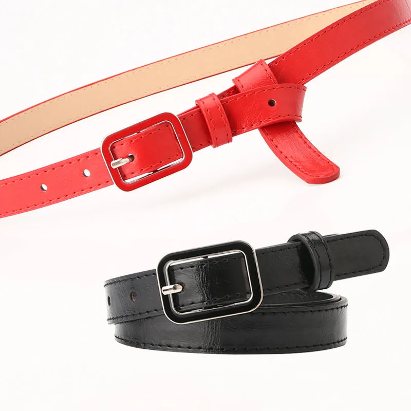 Belt Trendy Oil Dripping Square Buckle Simple All-Match Dress Decoration Pants Belt