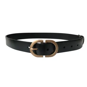 Belt Versatile High Quality Casual Belt Women's Leather Two-Layer Belt Slim Waist Belt