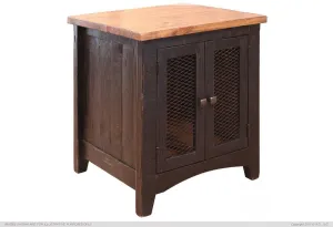 BLACK PUEBLO END TABLE