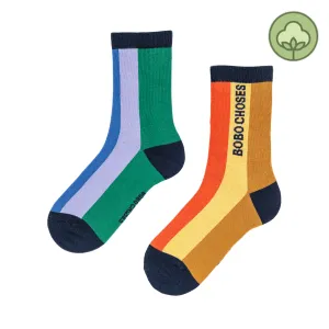 Bobo Choses Multi color Stripes Long Socks