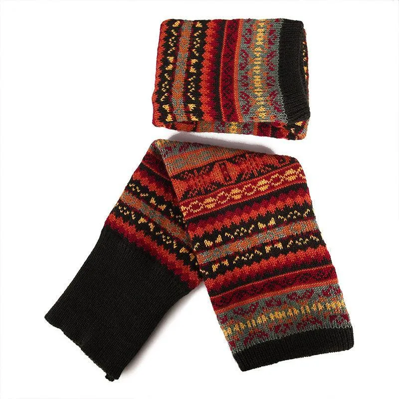 Bohemian Style Knee-High Knit Socks