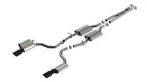 BORLA 140917BC Cat-Back Exhaust System S-Type Black Chrome for Dodge Charger R/T 2019-2022