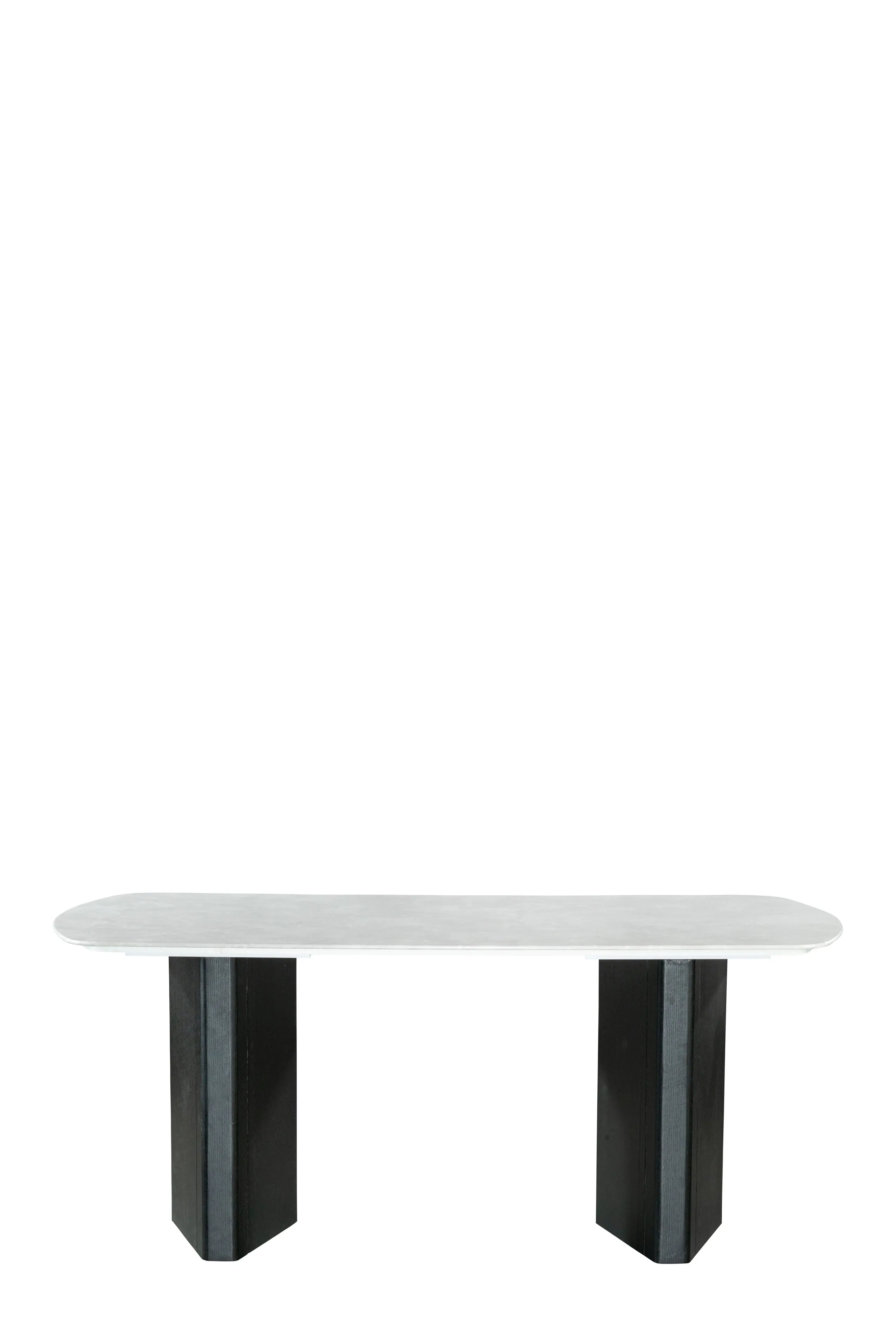 Bradley Rectangular Dining Table Set for 6 in Black and White