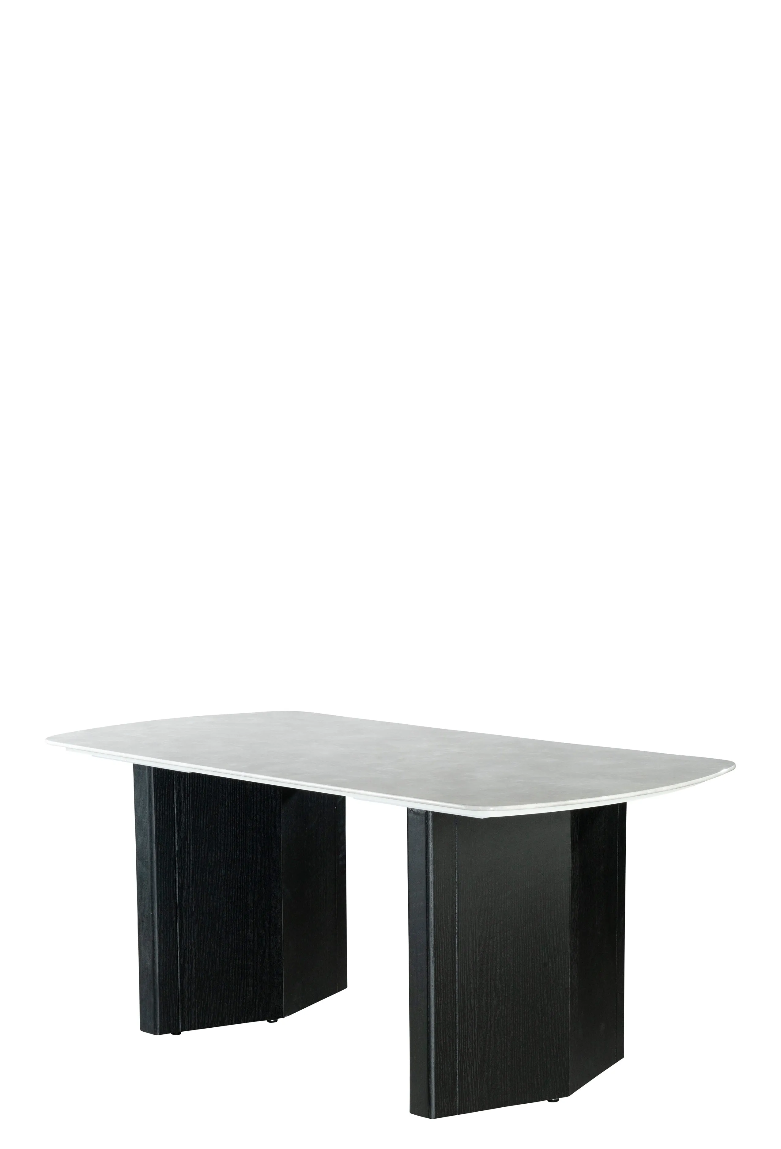 Bradley Rectangular Dining Table Set for 6 in Black and White