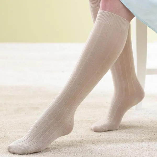 Cotton-Rich Knee Highs (2 Per Pack)