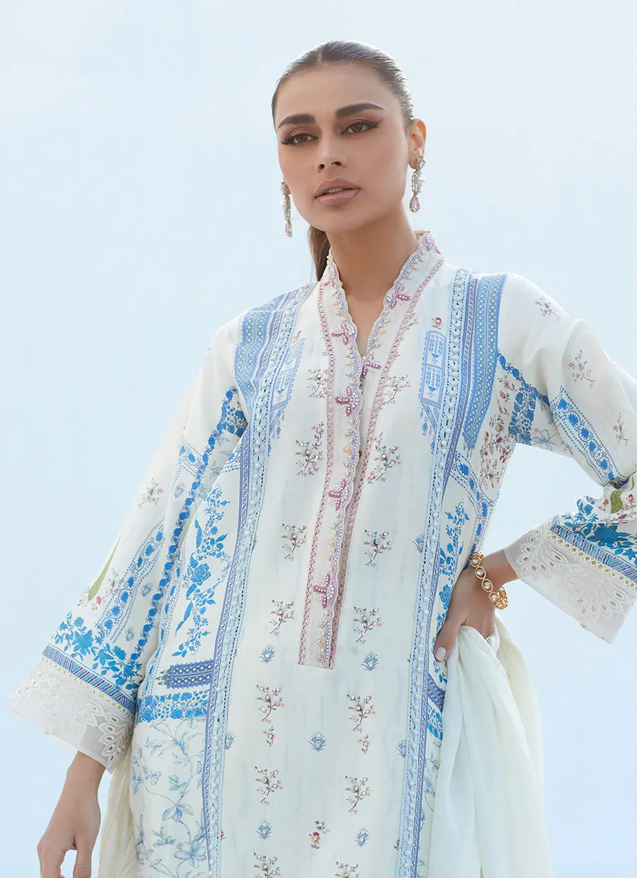 Erica Ivory Shirt And Dupatta