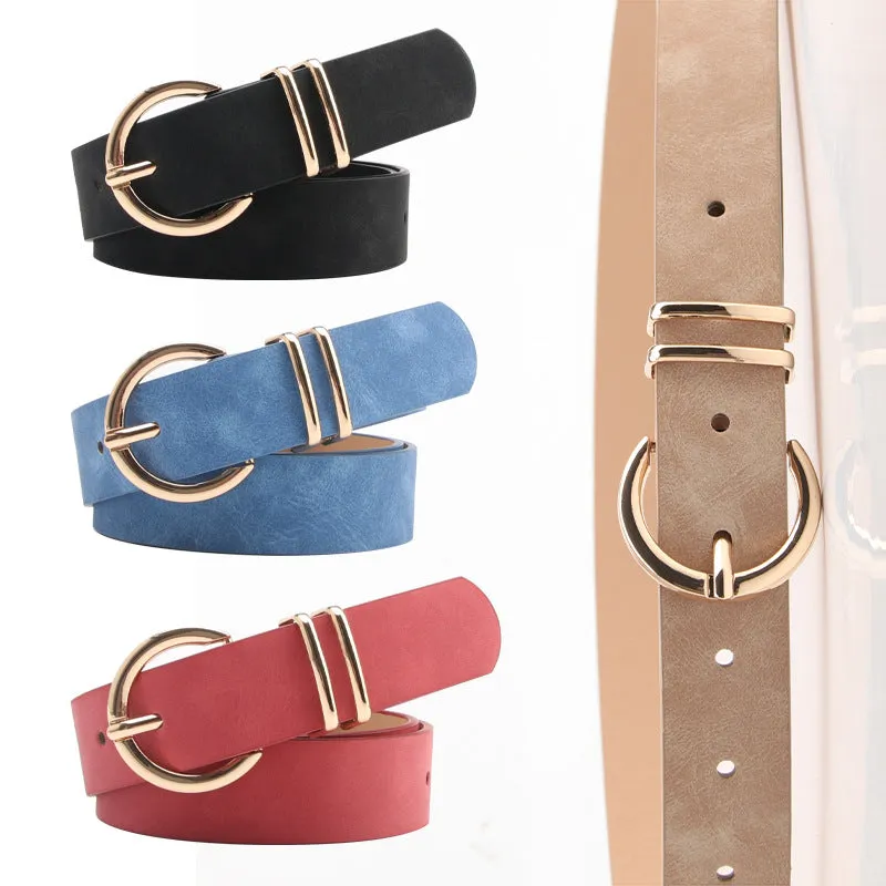 Fashion Boutique Sheepskin Pattern Ladies' Pin Buckle Belt Casual All-Matching Jeans Pant Belt Belt for Women