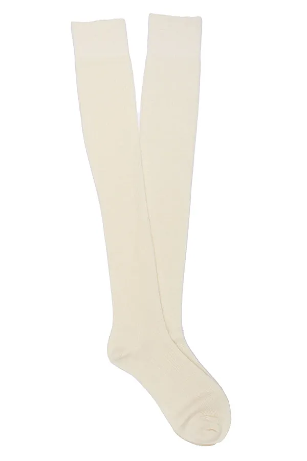 Fine Merino Wool Rib Knee High Socks