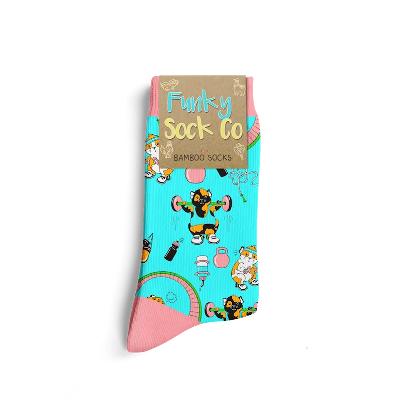 Funky Sock Co Bamboo Socks - Gym Guinea Pig