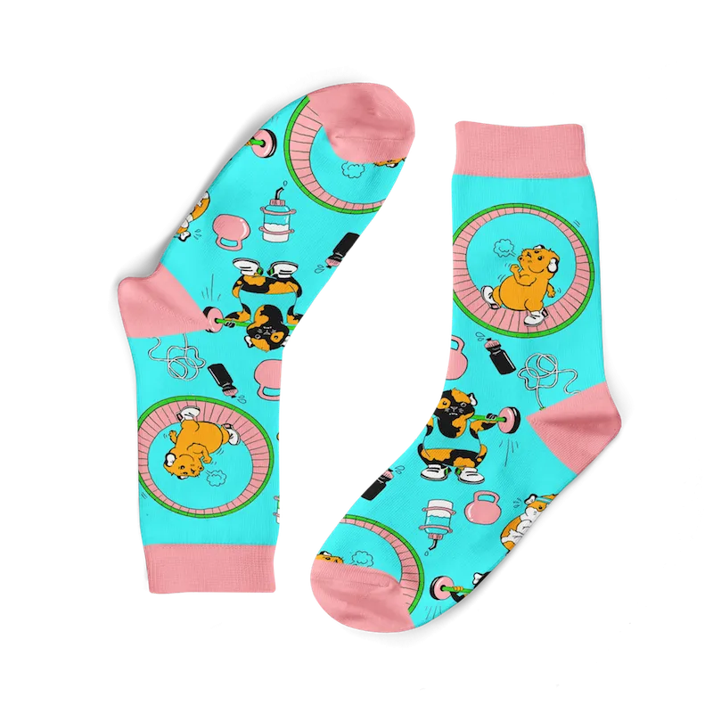 Funky Sock Co Bamboo Socks - Gym Guinea Pig