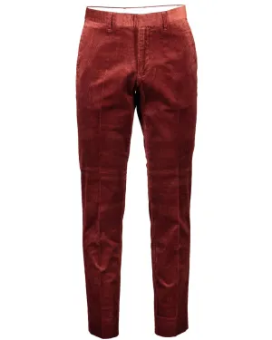 Gant Slim Fit Corduroy Pants Burgundy