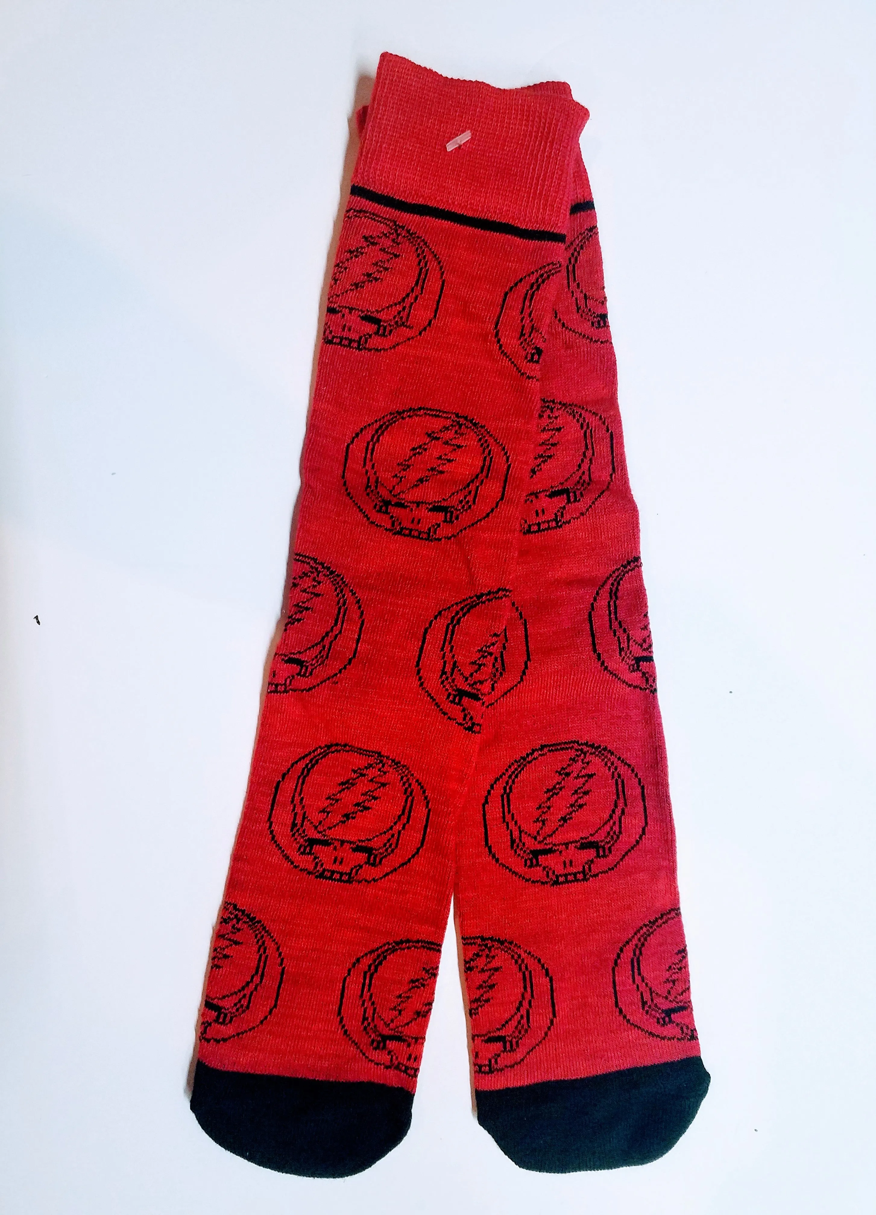 Greatful Dead Red Skull Crew Socks