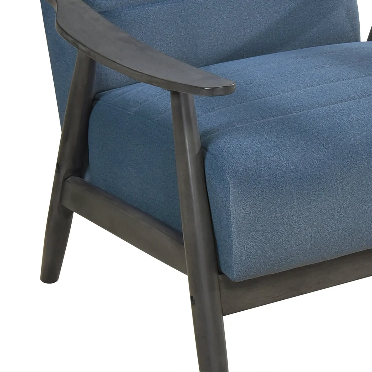 Greeley Blue Upholstered Wood Frame Seating