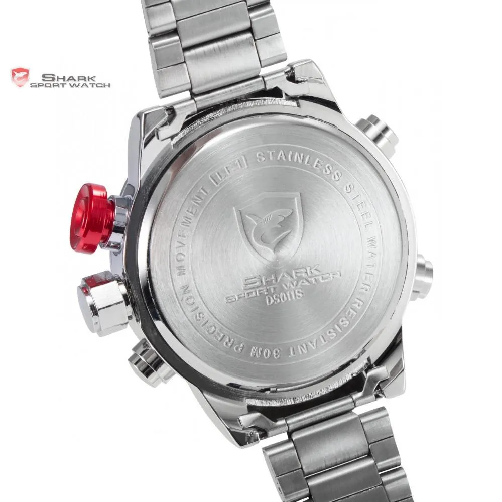 GULPER Shark Sport Watch Silver/White/Red  SW 104