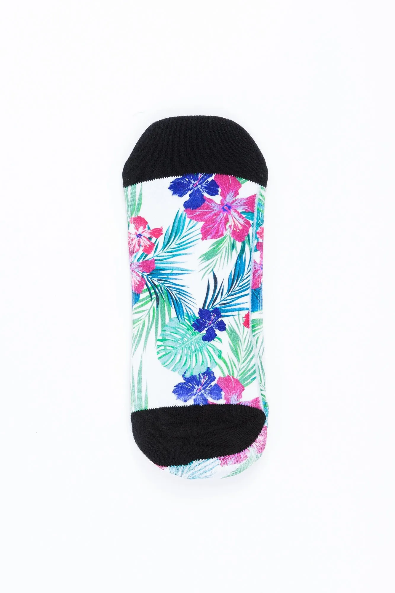 Guys Tropical Floral Print Liner Socks