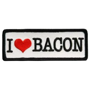 Hot Leathers PPL9381 I Love Bacon 4" x 2" Patch