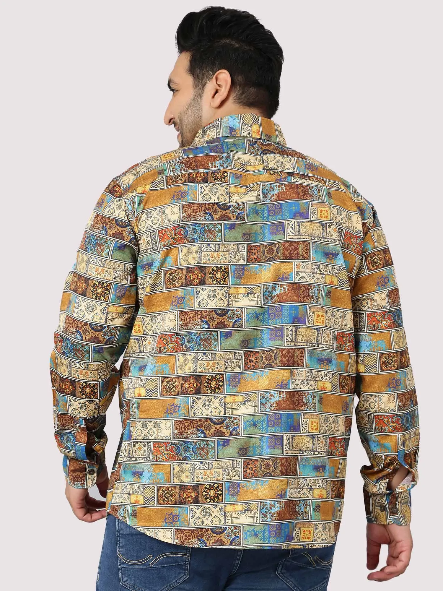 King Mens Printed Casual Shirt Men's Plus Size