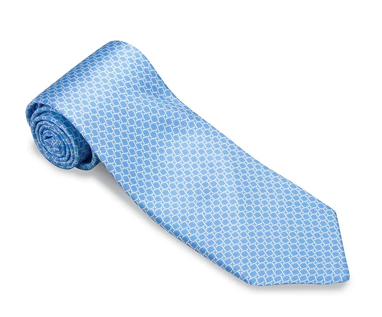 Light Blue Monroe Links Necktie - F5212